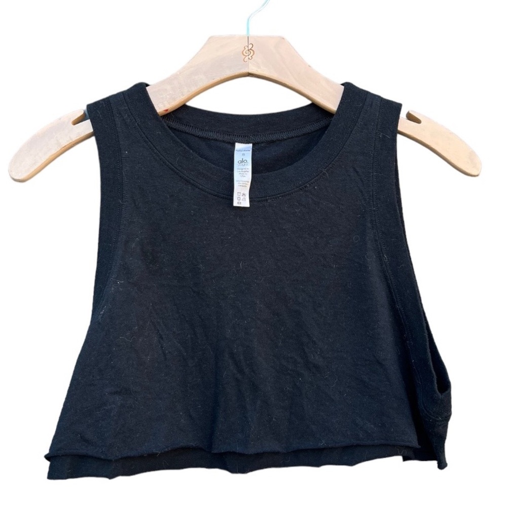 Alo Crop Tank Black Size Xsmall